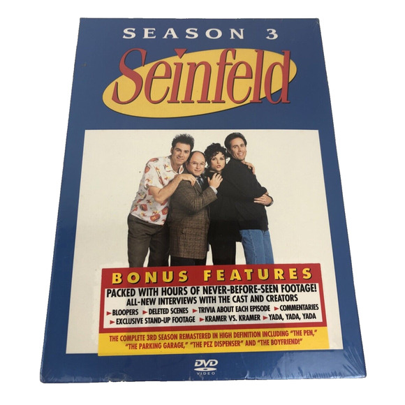 Seinfeld Season 3 DVD Box Set Sony Pictures Comedy TV Series NEW - Picture 1 of 7